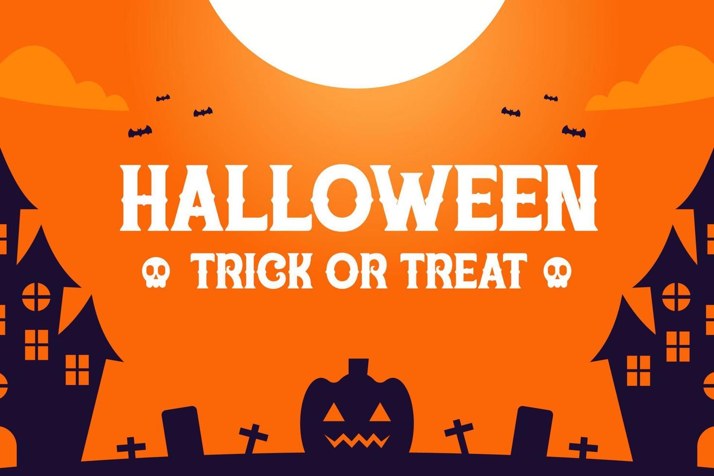 Halloween themed graphic design template easy to customize simple and elegant design vector