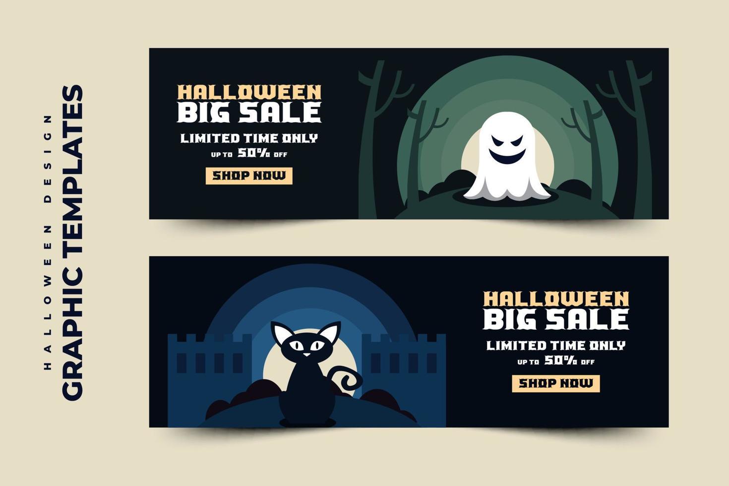 plantilla de diseño gráfico con temática de halloween fácil de personalizar diseño simple y elegante vector