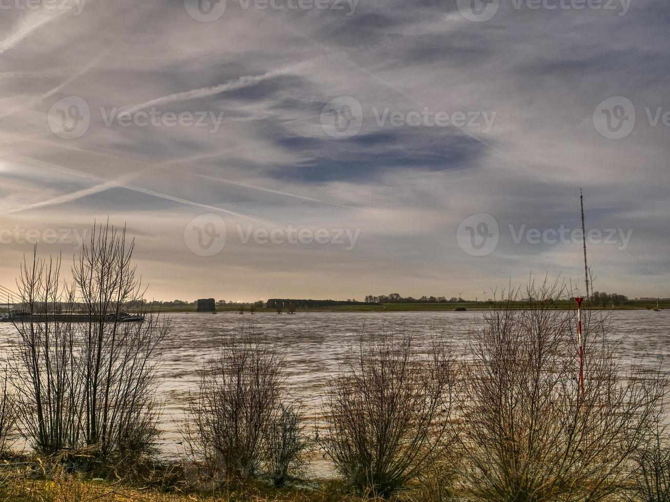 the river rhine in wesel photo