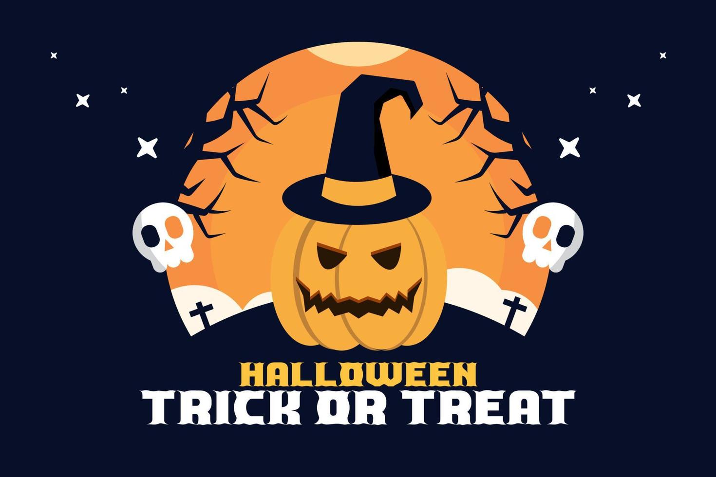 Halloween themed graphic design template easy to customize simple and elegant design vector