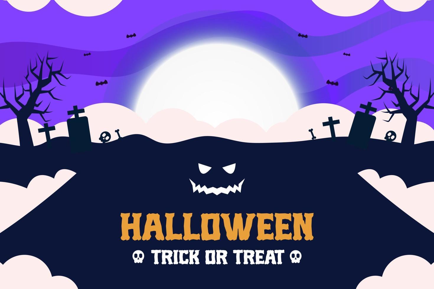 Halloween themed graphic design template easy to customize simple and elegant design vector