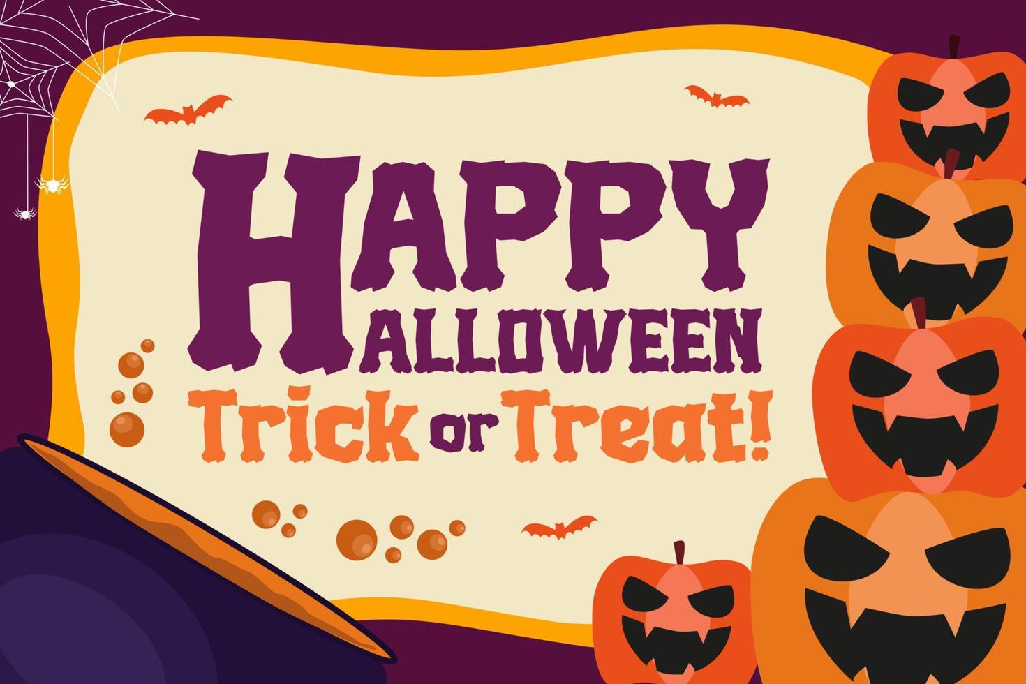 Halloween themed graphic design template easy to customize simple and elegant design vector