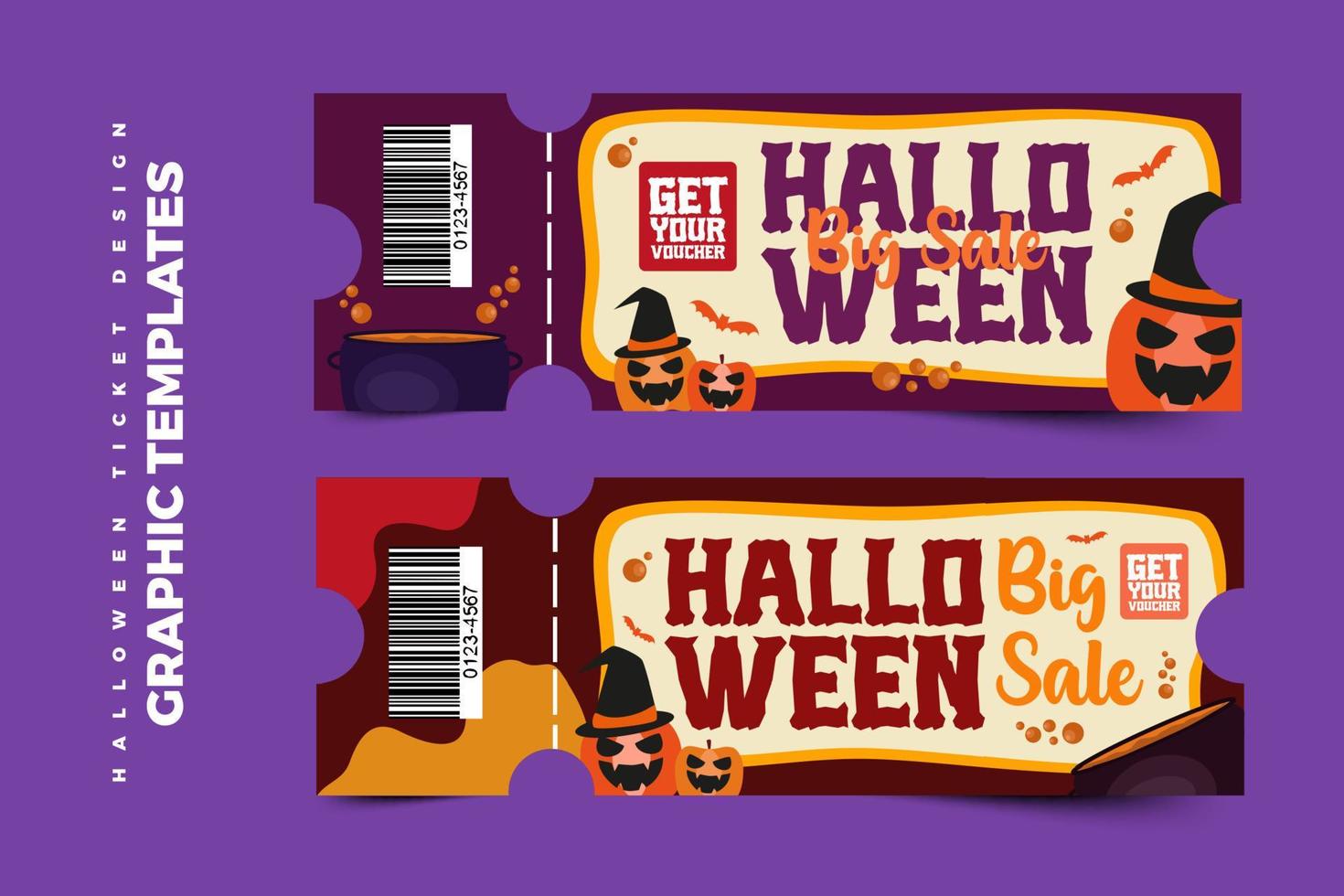 Halloween themed graphic design template easy to customize simple and elegant design vector