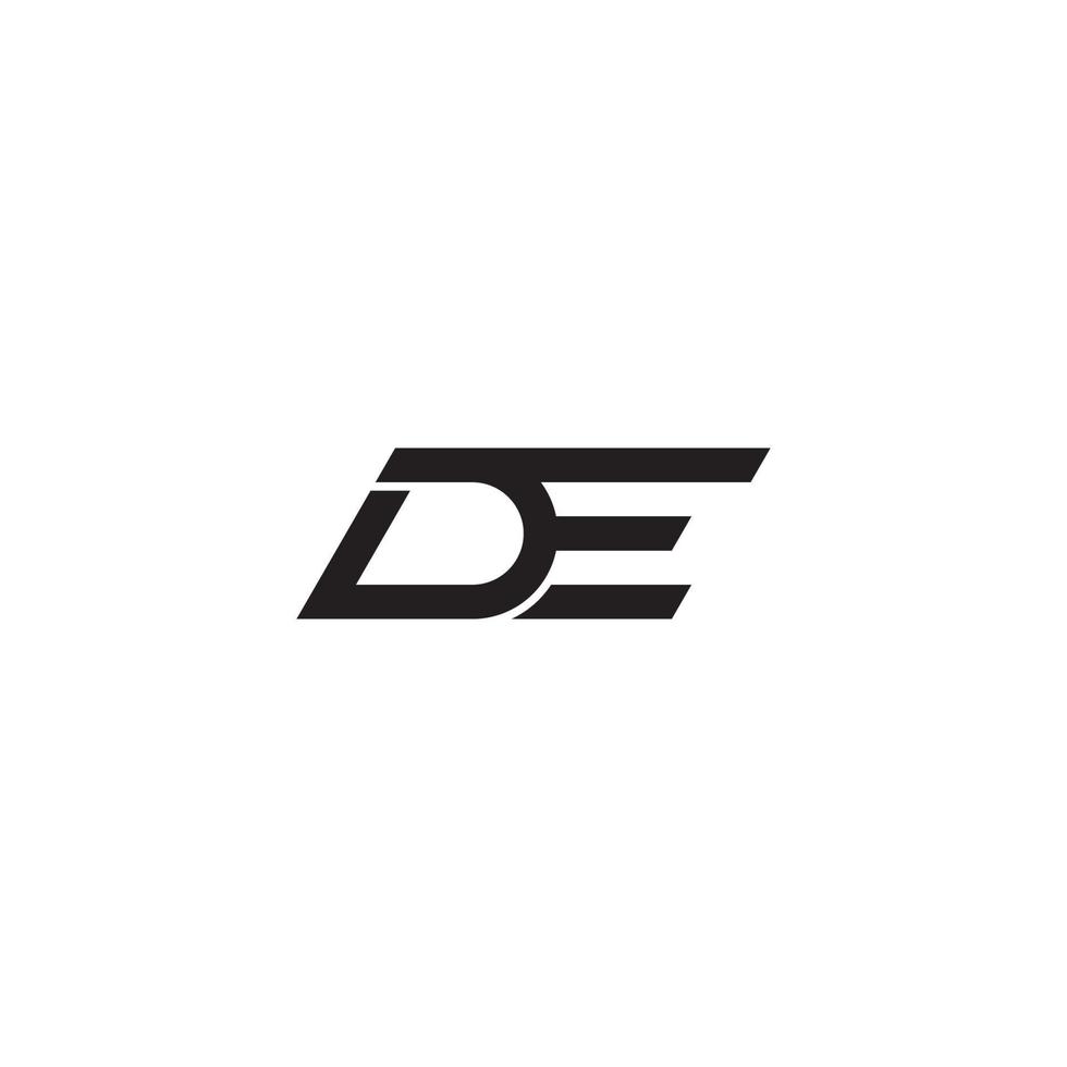 Letter DE logo or icon design vector