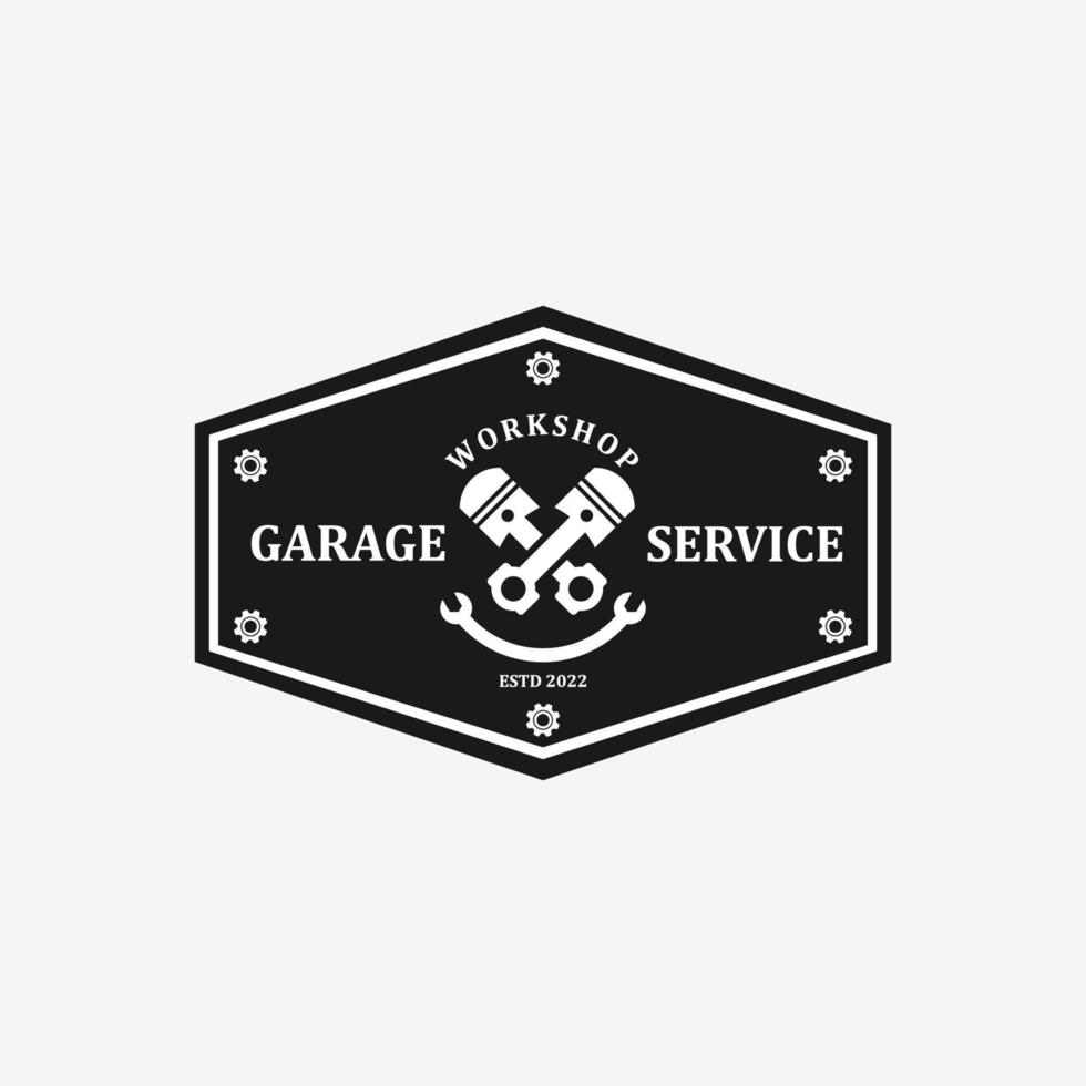 workshop logo vintage badge vector