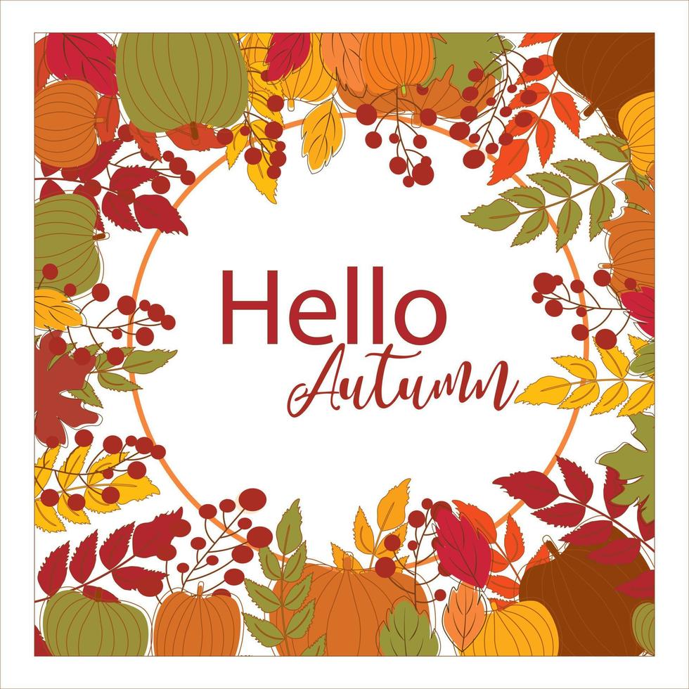 Vector of abstract backgrounds with copy space for text - autumn sale