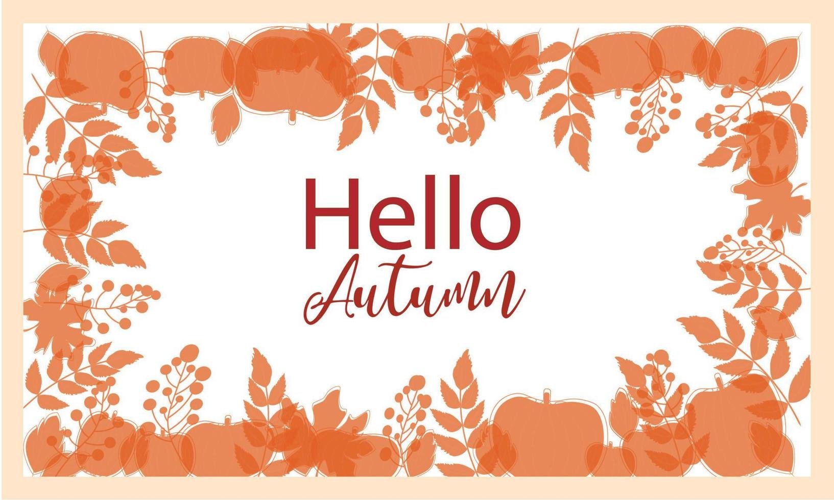 Vector seamless pattern of autumn leaves. Vector of abstract backgrounds with copy space for text - autumn sale