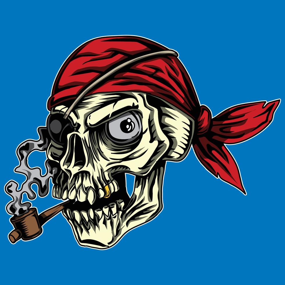 Skull Pirate head graphic vector