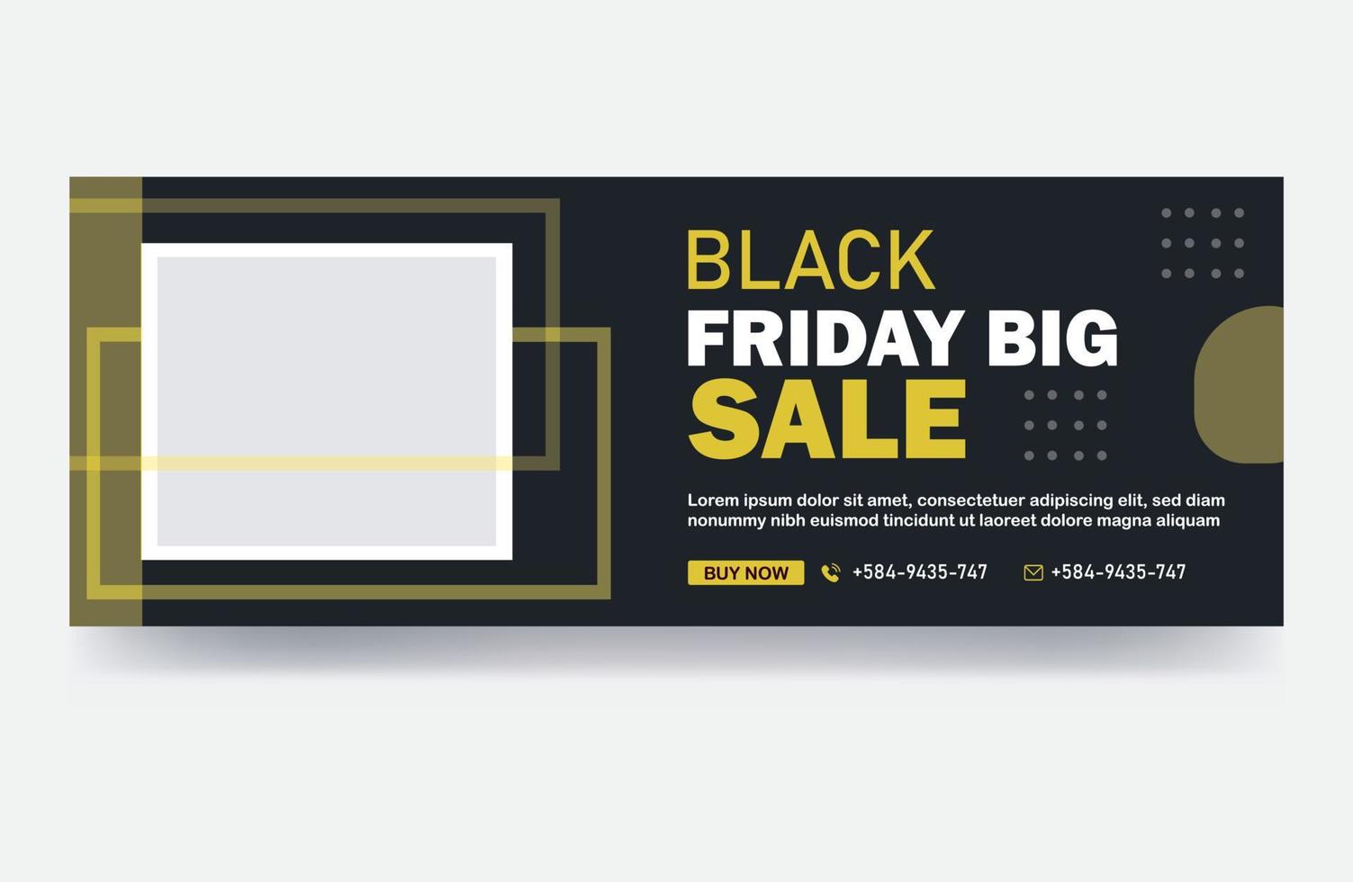 Black friday big sale social media cover banner template vector