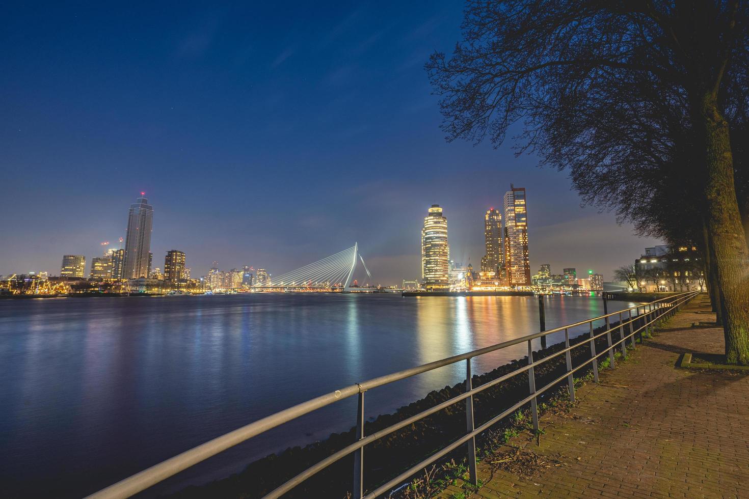 skyline of Rotterdam on 11 January 2022. photo