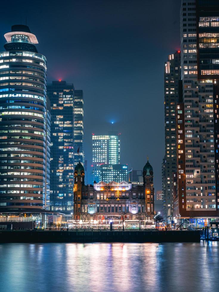 skyline of Rotterdam on 11 January 2022. photo