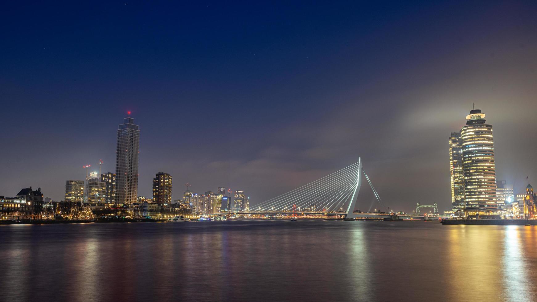 skyline of Rotterdam on 11 January 2022. photo