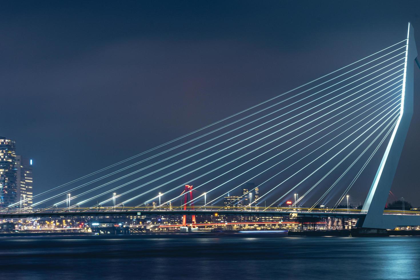 skyline of Rotterdam on 11 January 2022. photo