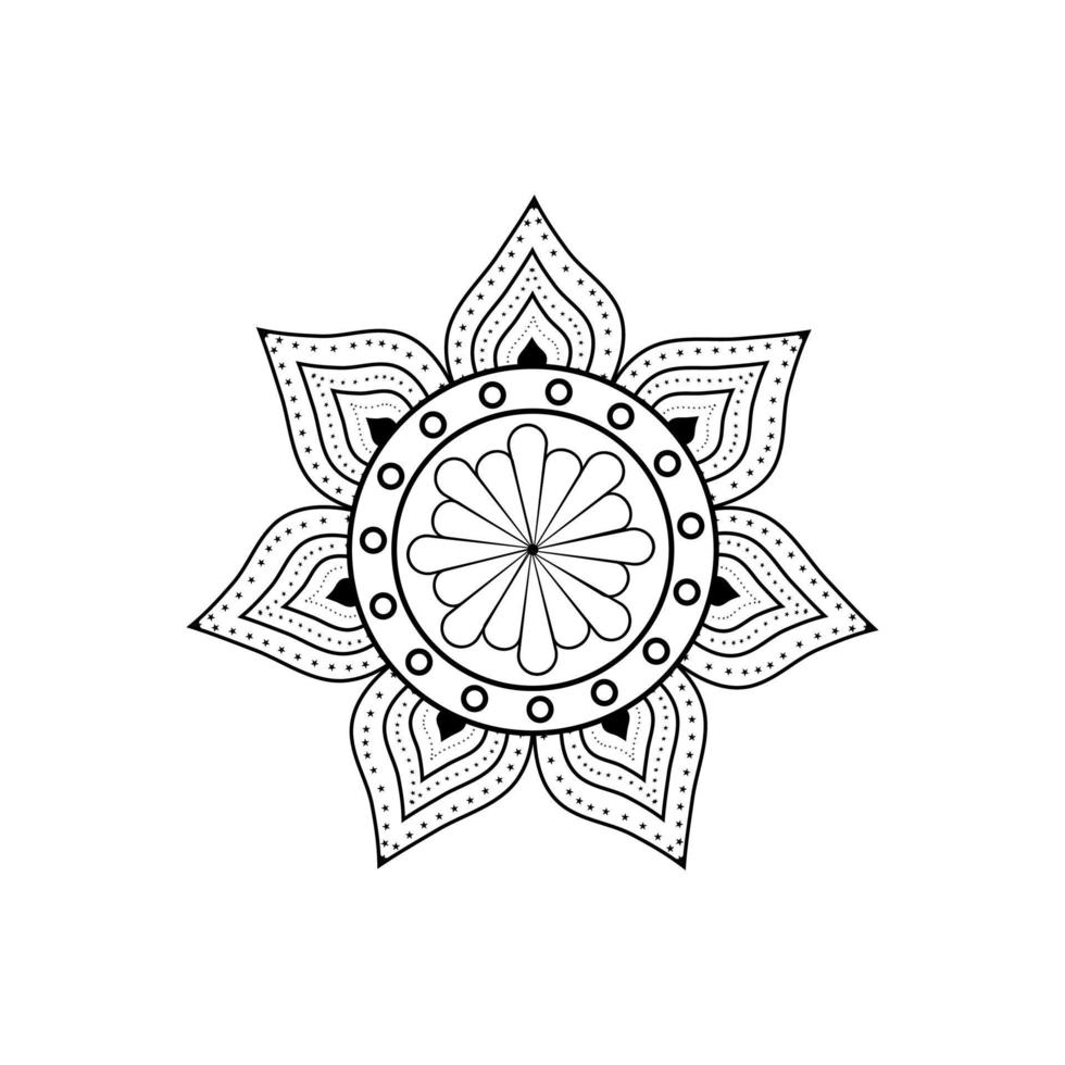 Mandala pattern Coloring book Art wallpaper design, tile pattern
