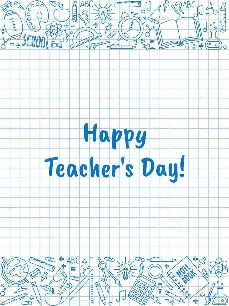 Happy Teacher's Day Card vector
