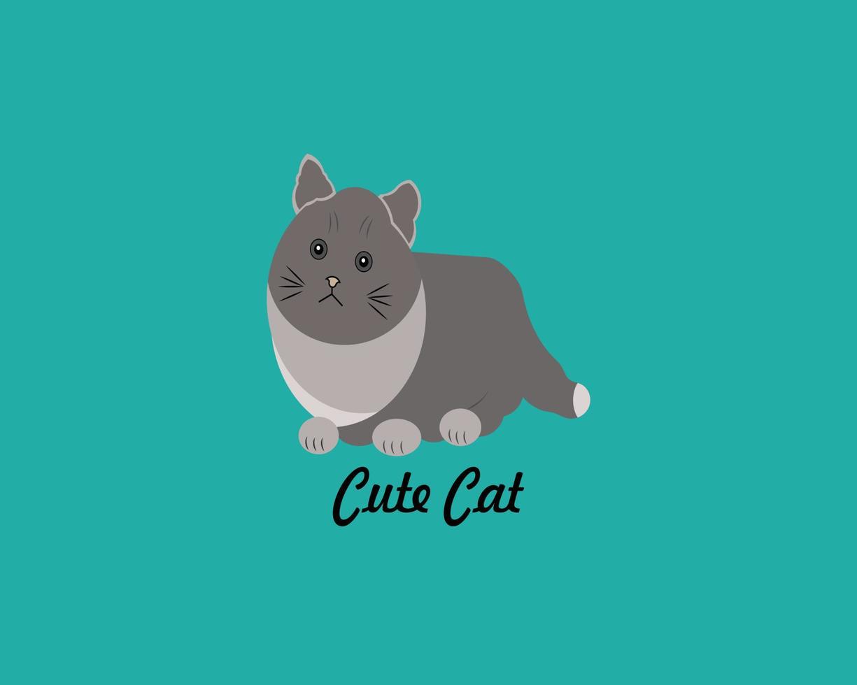 lindo logo de gato para marca de producto y logotipo de empresa o comunidad vector