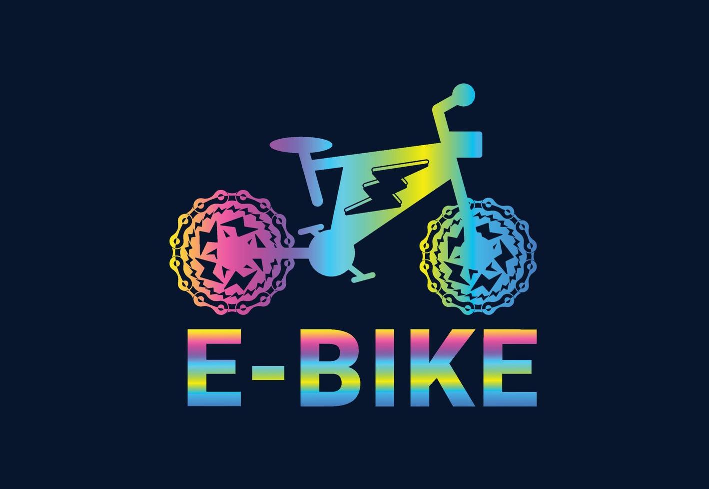 plantilla de diseño de logotipo e icono de bicicleta electrónica vector