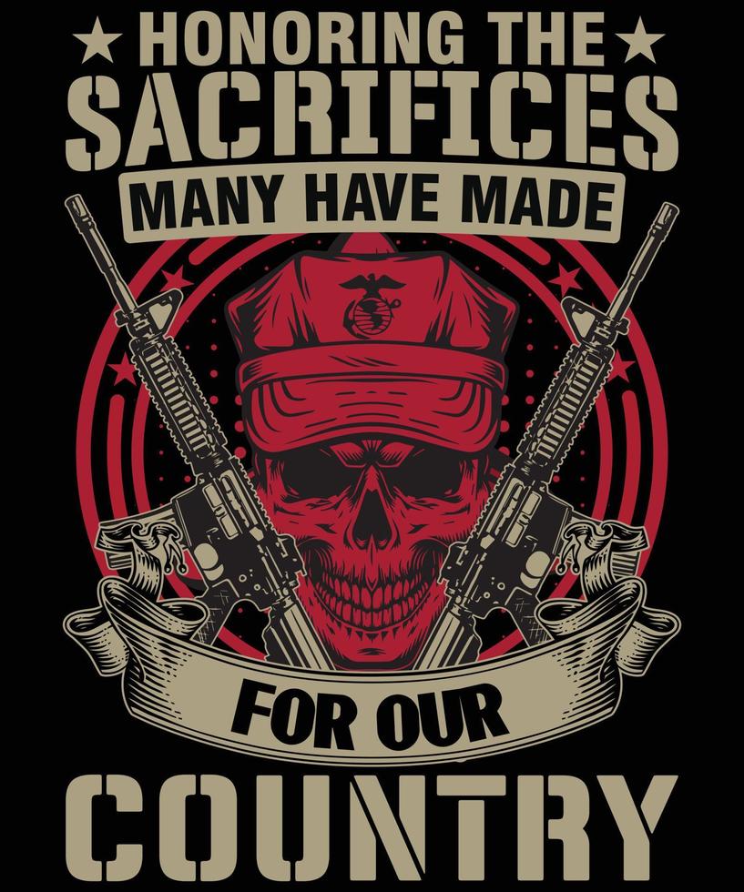 Veteran T Shirt Design vector
