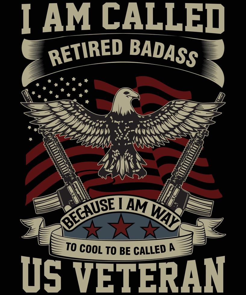 Veteran T Shirt Design vector