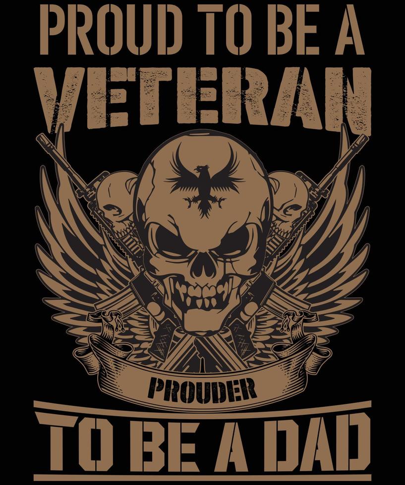 diseño de camiseta de veterano vector