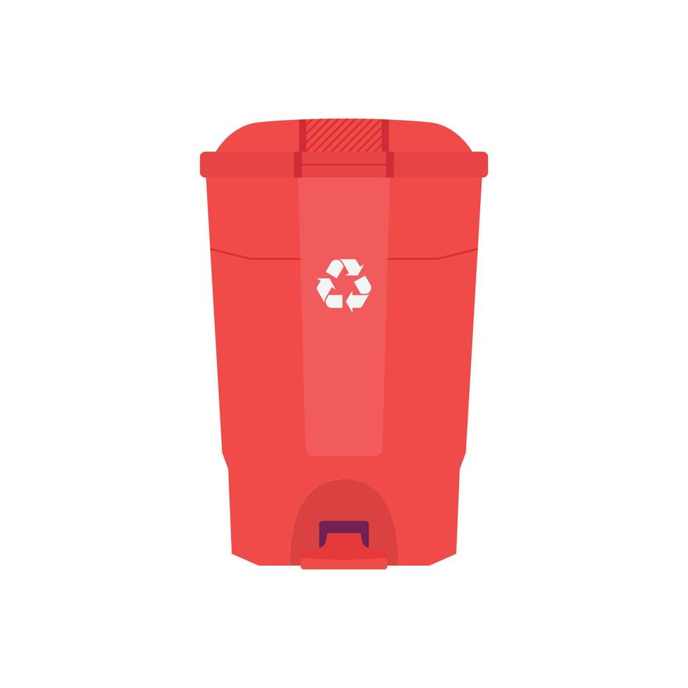 Recycle Bin Flat Illustration. Clean Icon Design Element on Isolated White Background vector