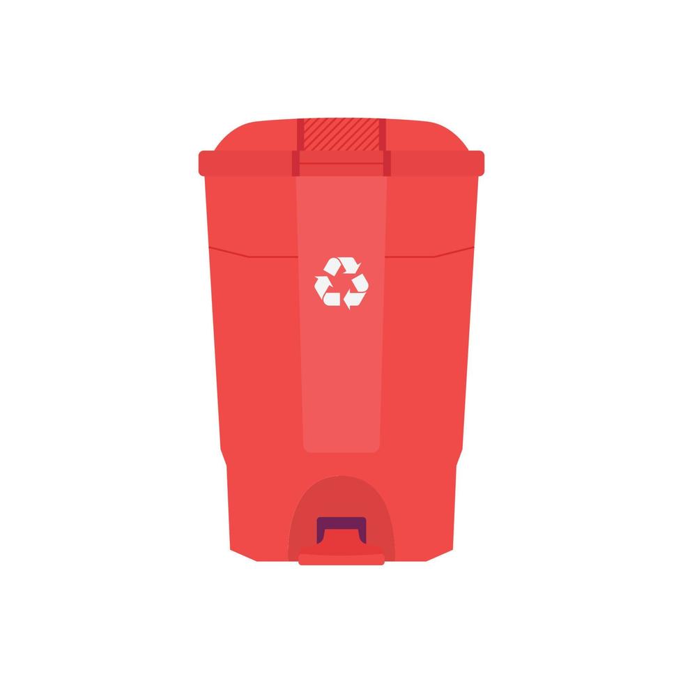 Recycle Bin Flat Illustration. Clean Icon Design Element on Isolated White Background vector