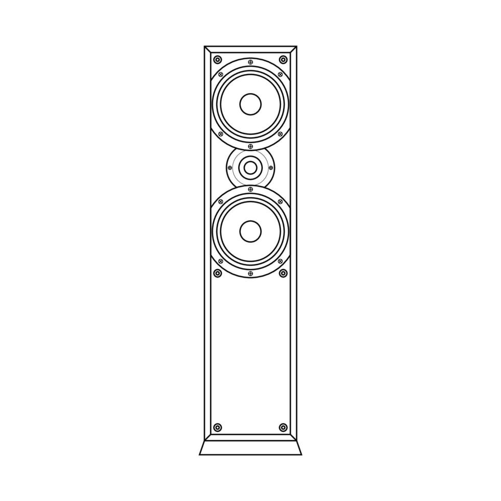 Speaker Outline Icon Illustration on White Background vector