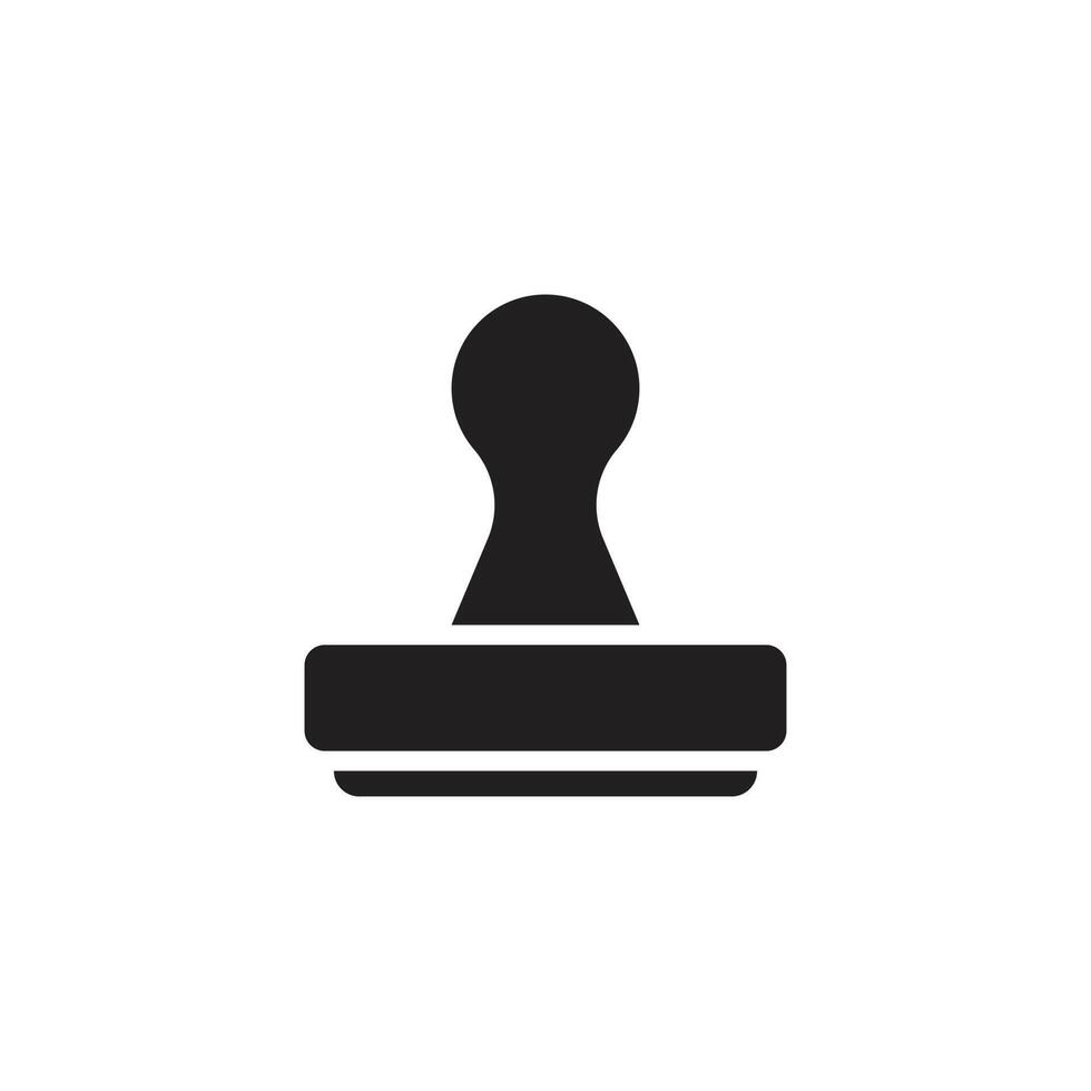 eps10 black vector accepted rubber stamp solid icon isolated on white