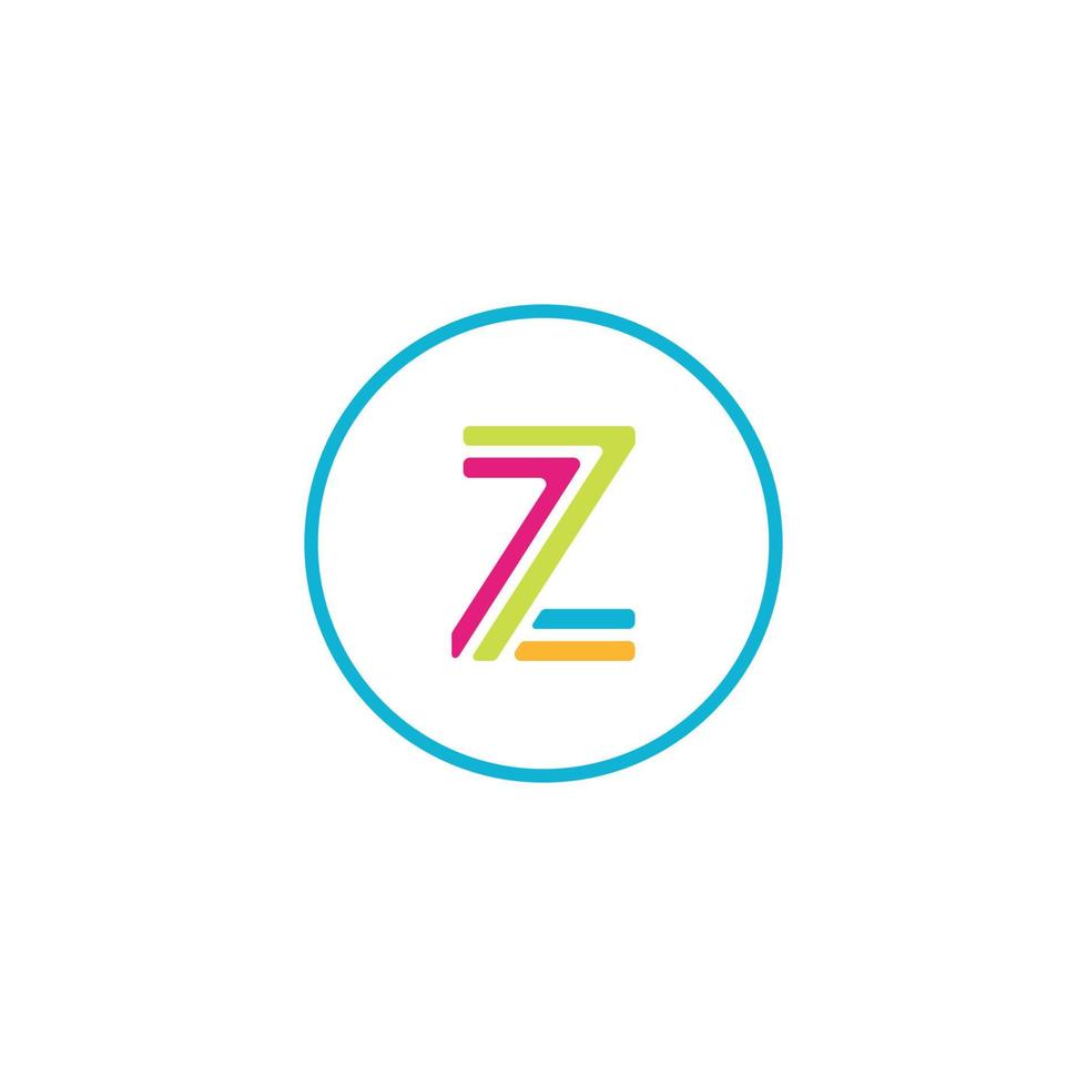 data letter Z media logo IT digital vector