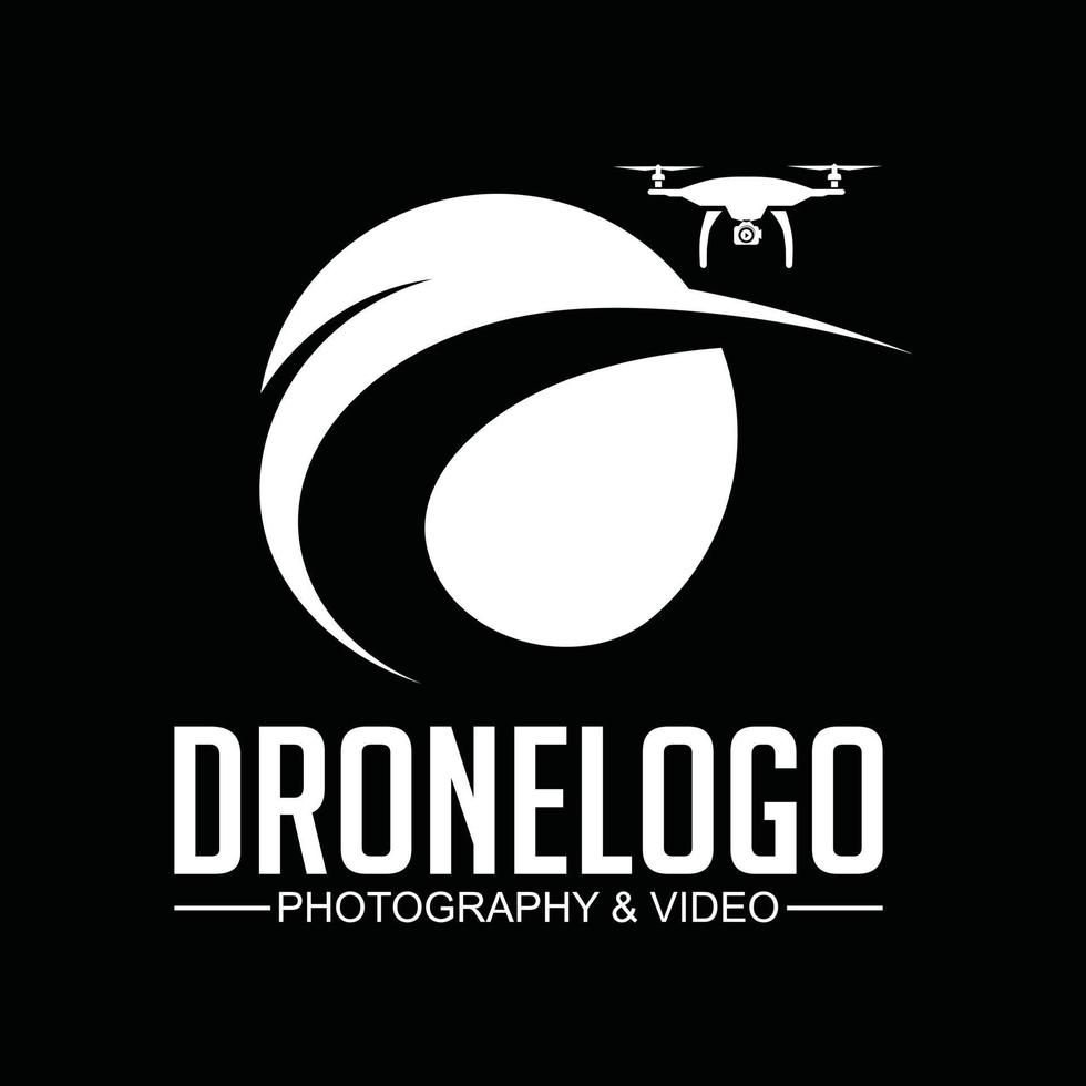 Drone logo design for photography business vector