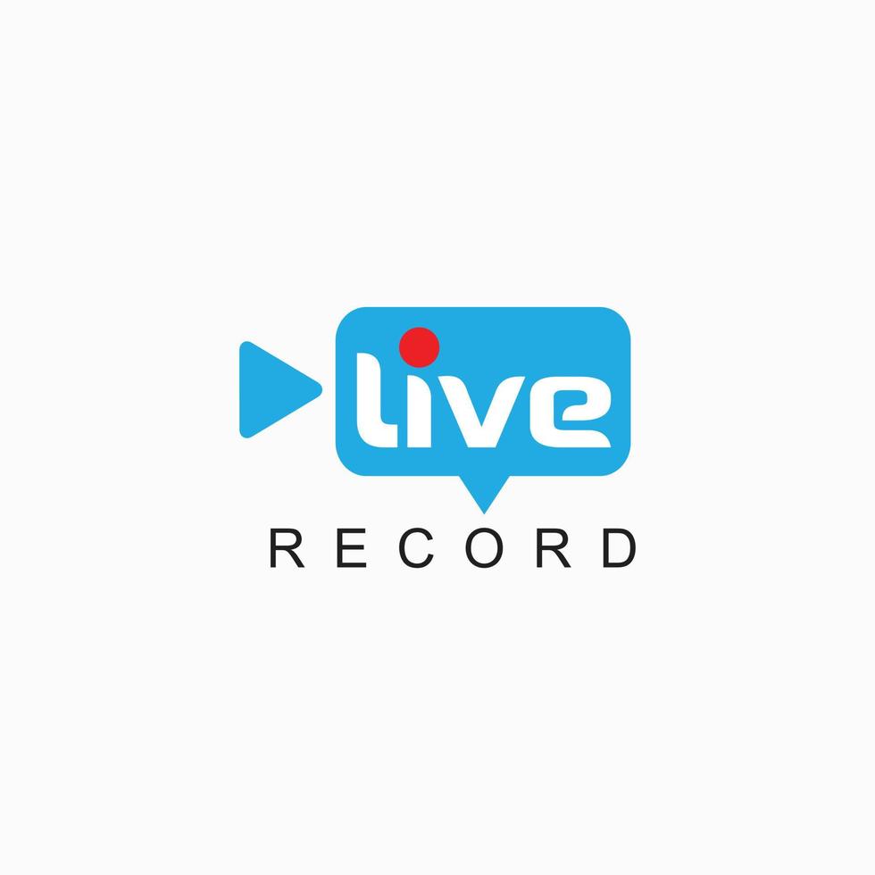 Live recorded logo design for entertainment and videografer vector