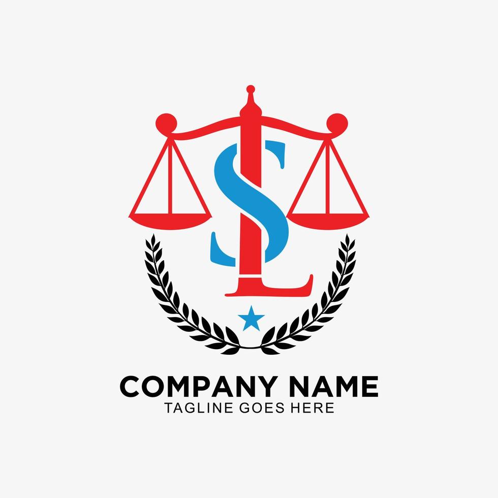 LS initial logo design templates for law firm business and other vector