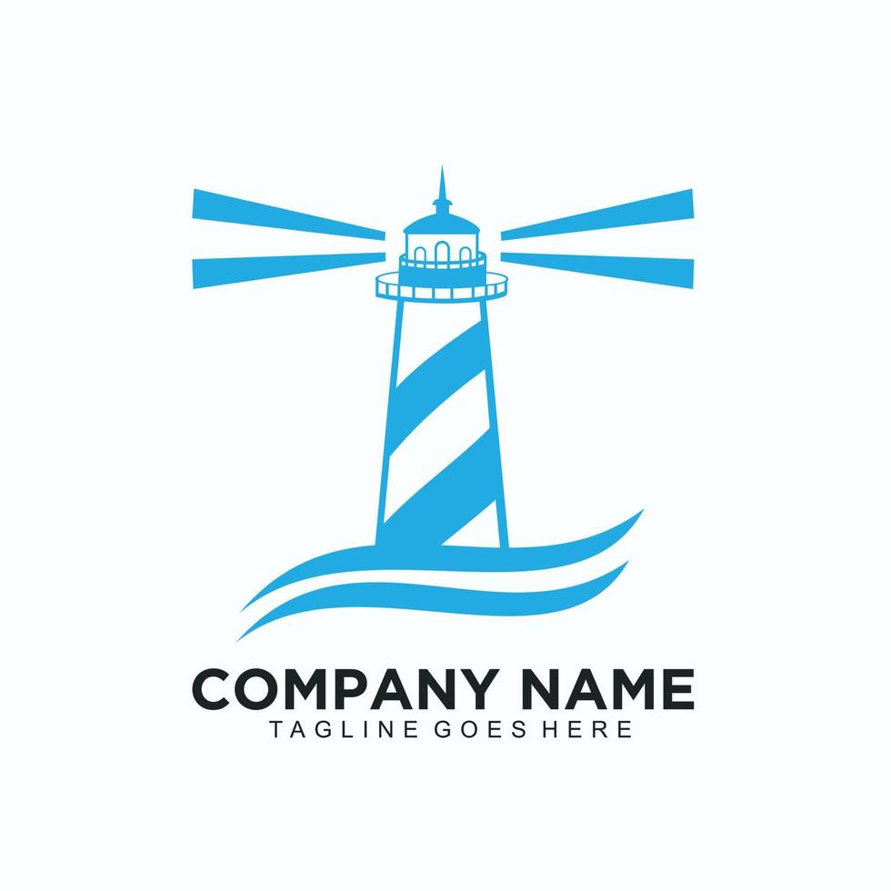 Light house or mercusuar logo vector design template