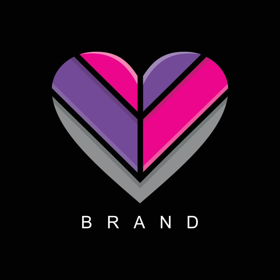 Love art design and logo vector template