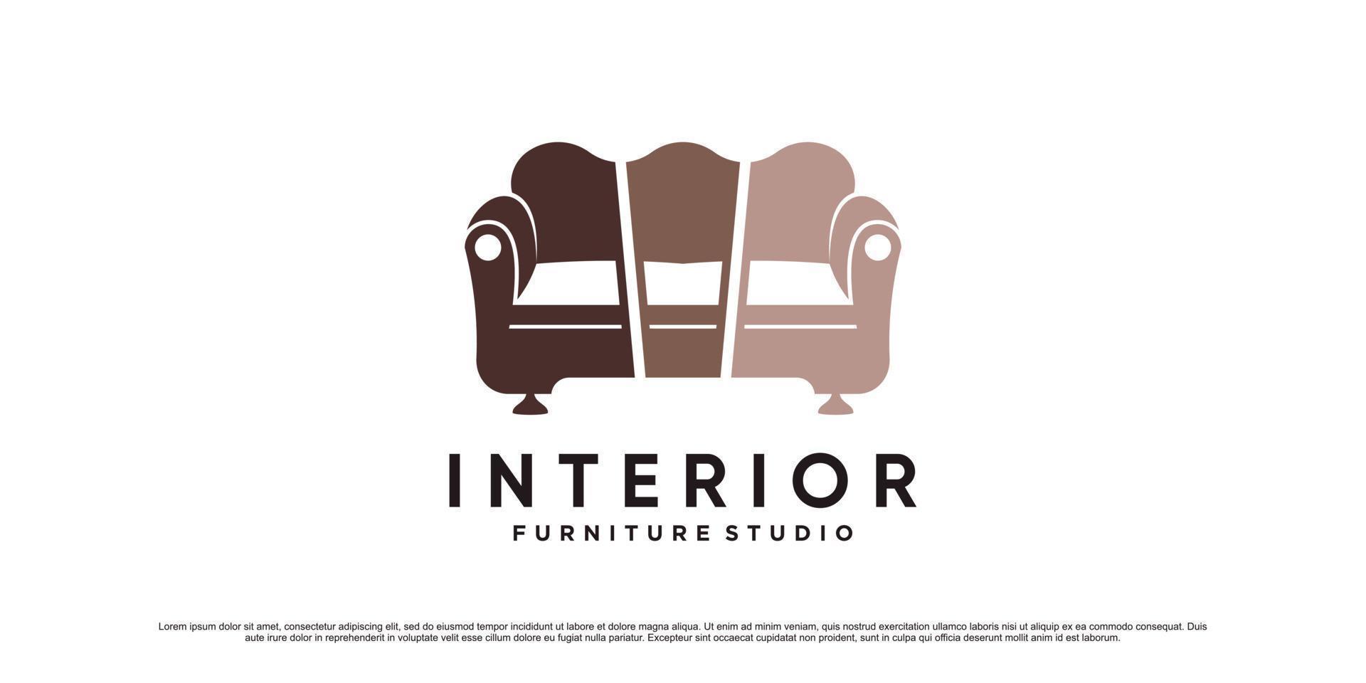 Interior furniture logo design inspiration for business property with