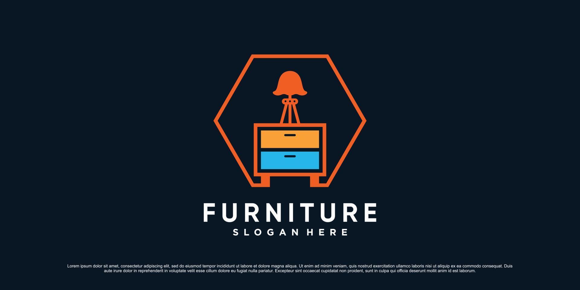 Furniture logo design inspiration for business property with creative concept Premium Vector