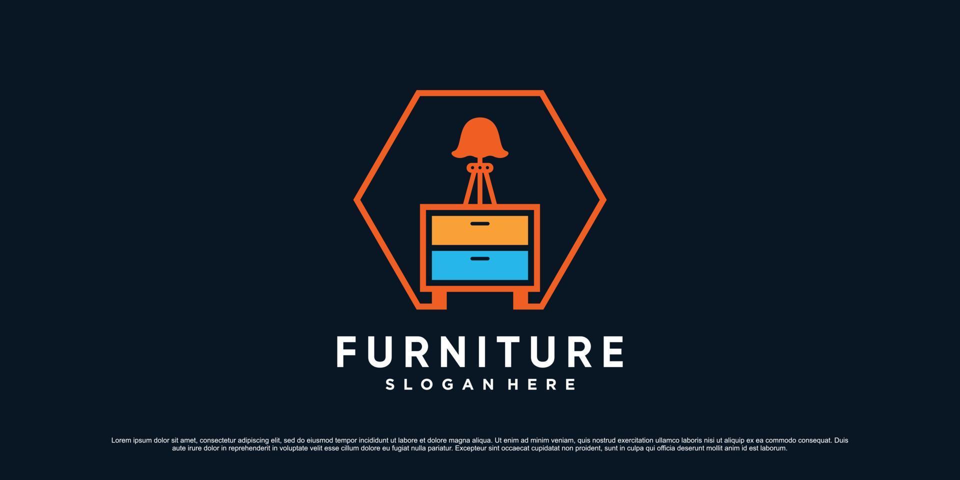 Furniture logo design inspiration for business property with creative concept Premium Vector