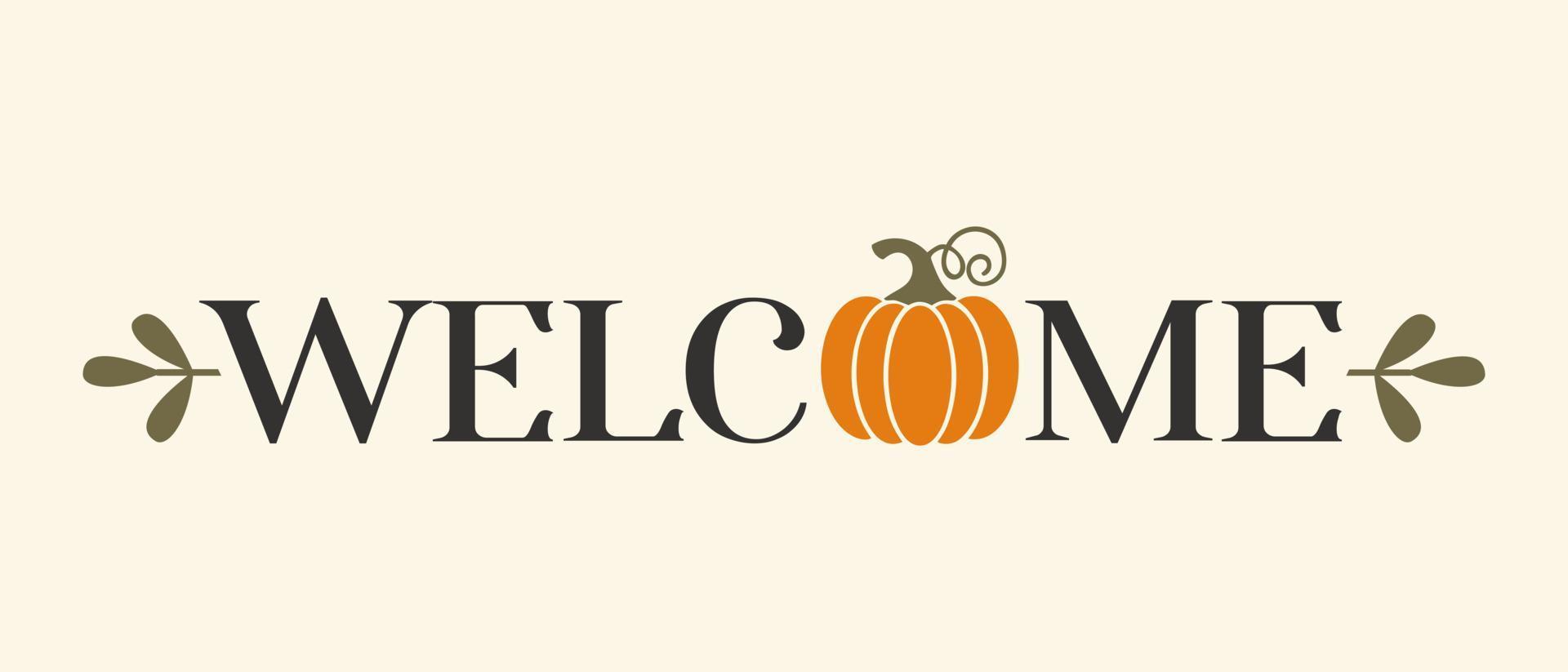 Fall Autumn lettering thanksgiving day hello fall love sign happy fall pumpkin autumn leaves acorns welcome autumn phrases thankful and blessed vector illustration