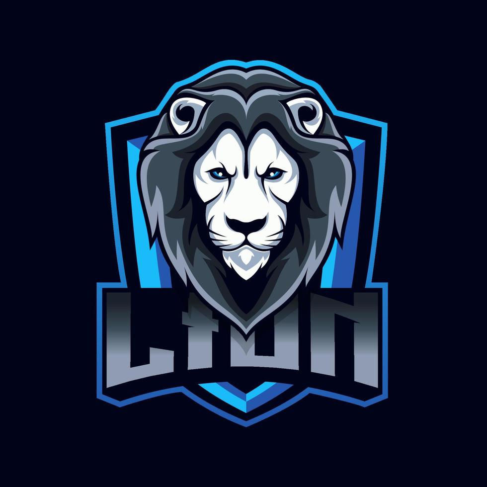 león mascota mejor diseño de logotipo buen uso para la insignia del emblema de identidad del símbolo y más. vector