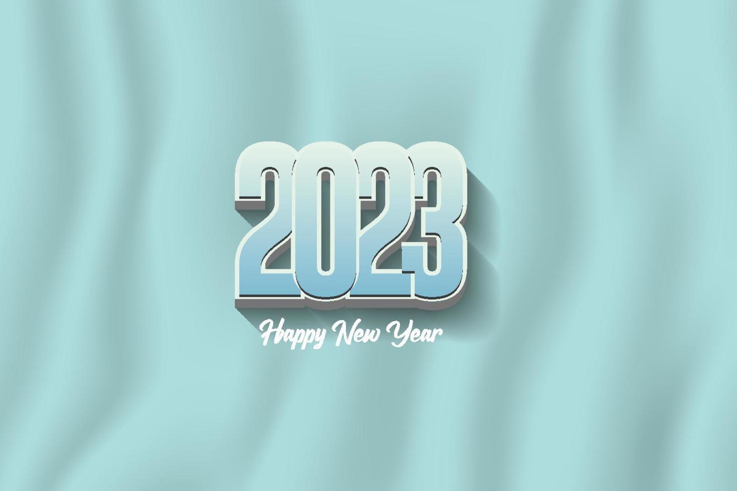 happy new year 2023, 2023 vector logo design, on realistic green cloth background