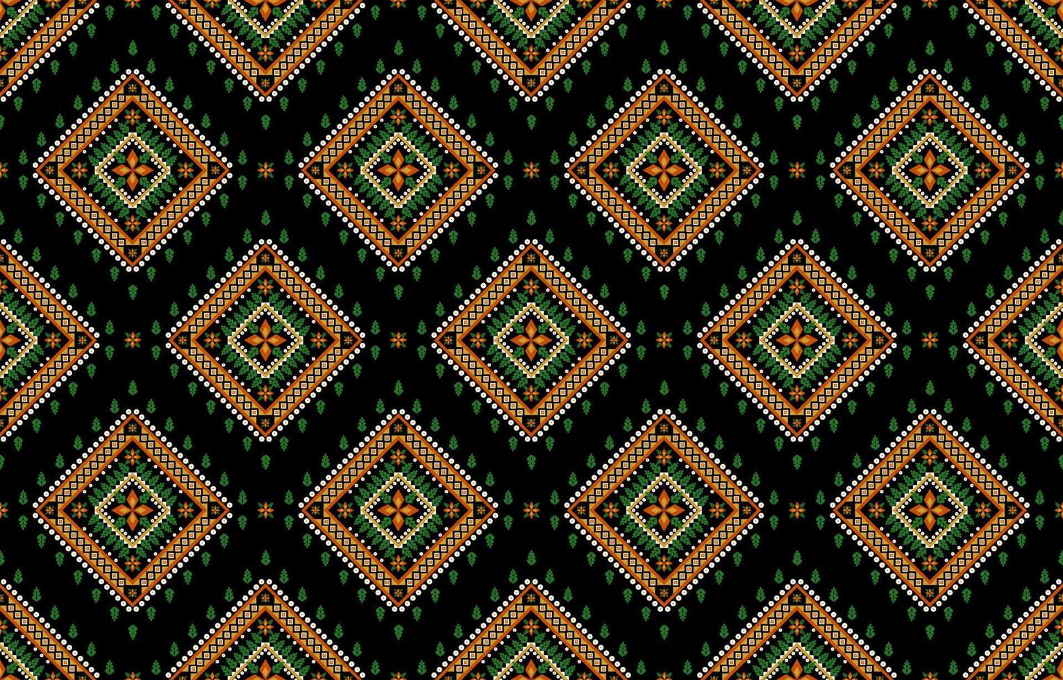 Geometric ethnic oriental seamless pattern traditional. Fabric flower pattern background. vector