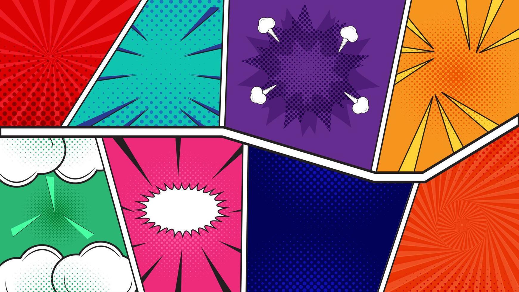 Abstract Comic Style Background Design vector