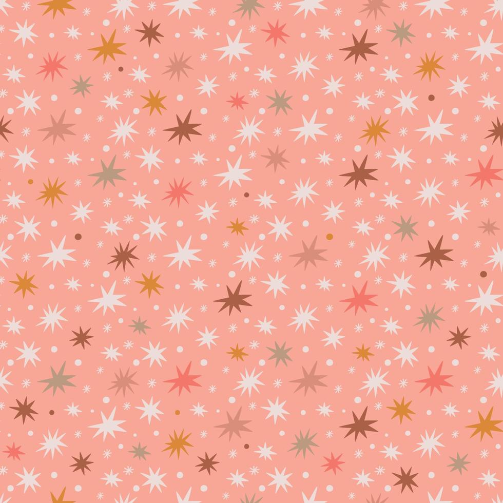 patrón transparente de navidad rosa. estrellas de fondo de navidad rosa, copos de nieve. papel de patrón transparente de navidad rosa. estrellas de fondo de navidad rosa, copos de nieve. papel de