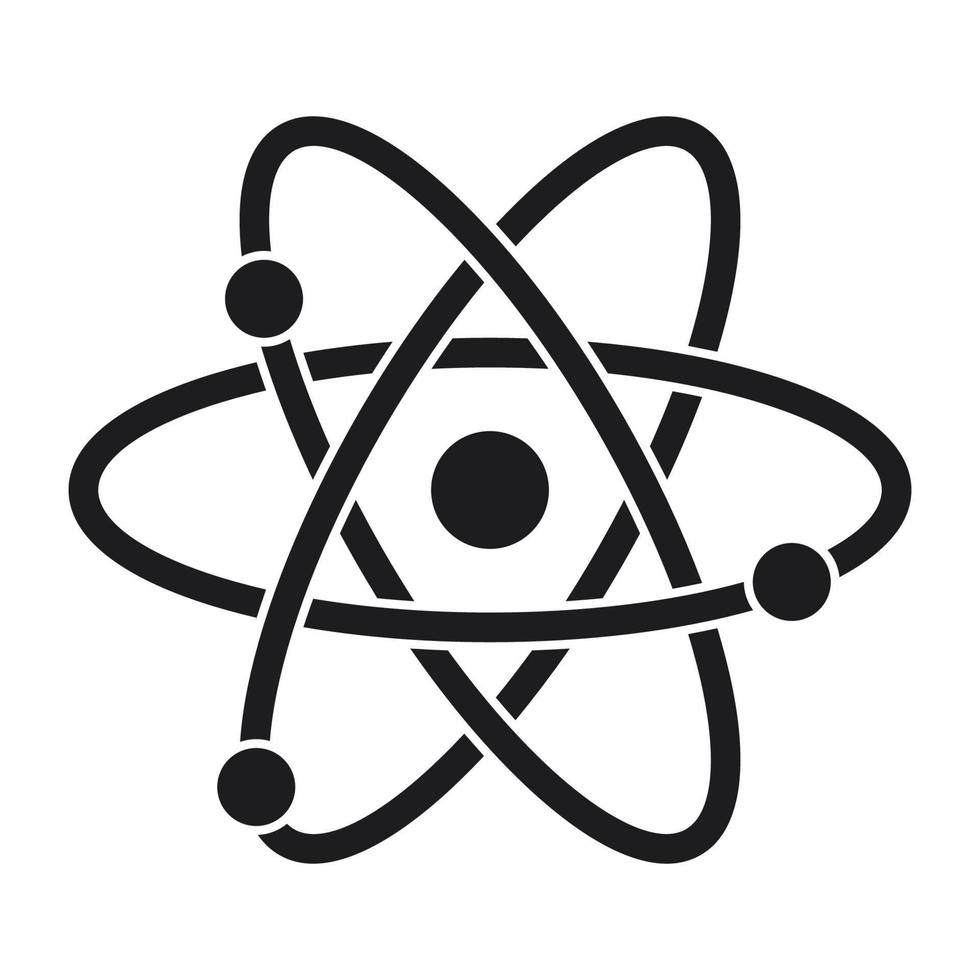 Atom icon on white background vector