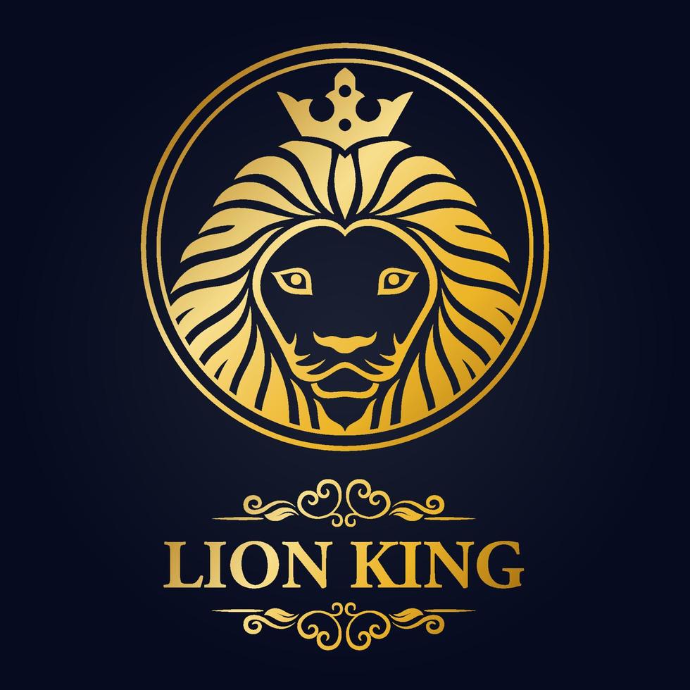 lion king icon and logo. vector illustration