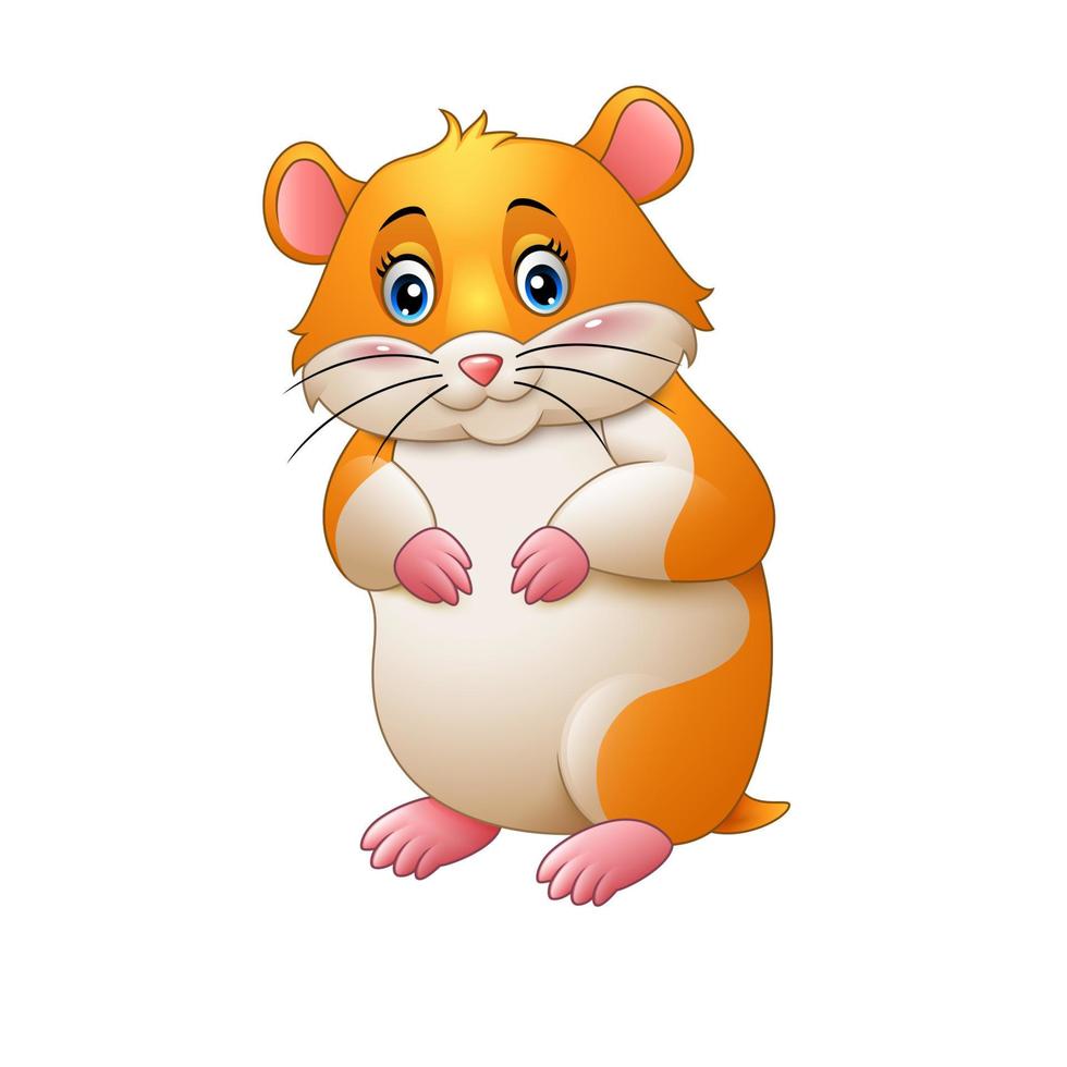 Cute hamster cartoon vector