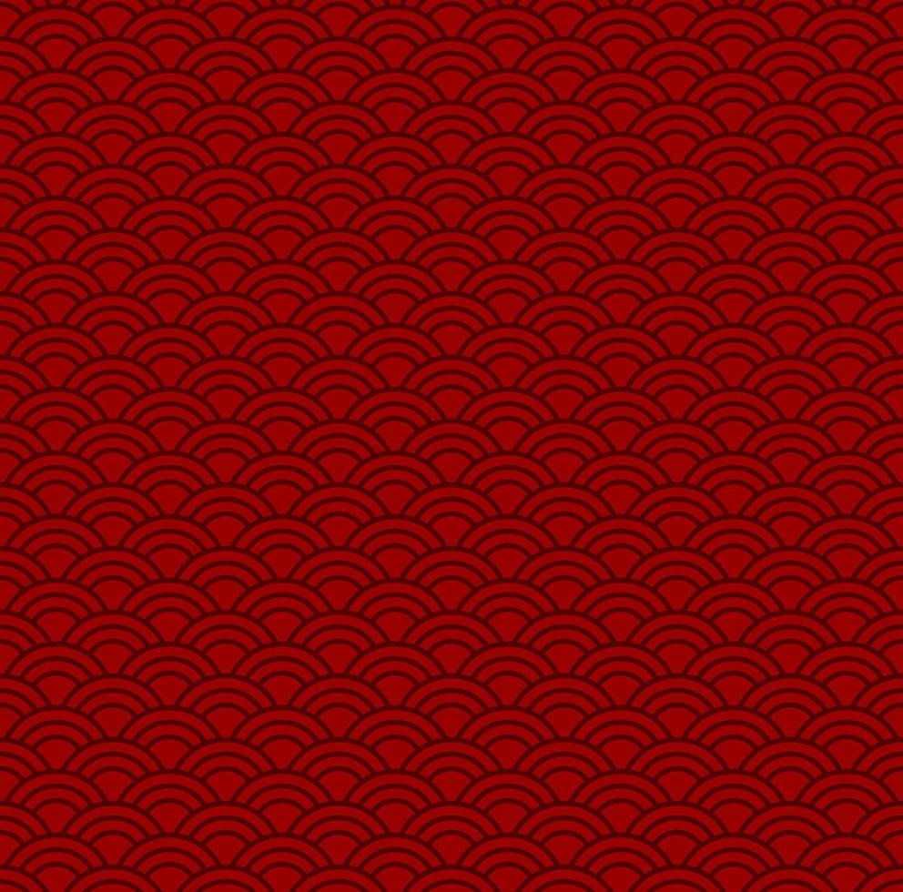 Chinese traditional oriental ornament background with red black clouds pattern seamless vector