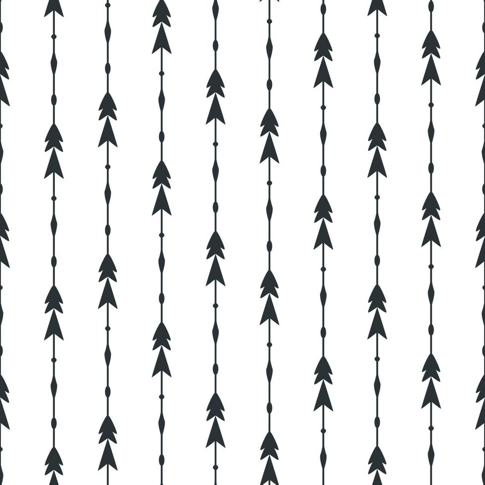 Black arrows seamless pattern background vector