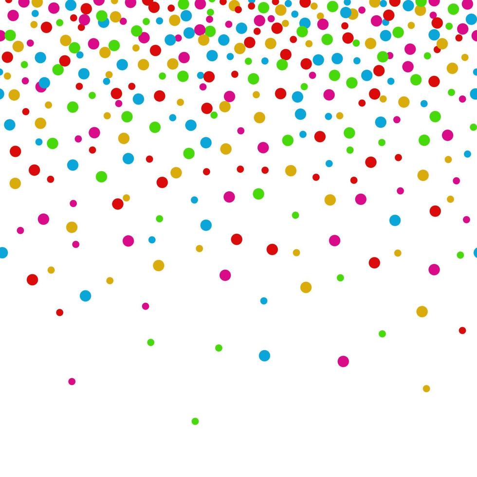 Confetti seamless bright round frame colorful for celebration vector