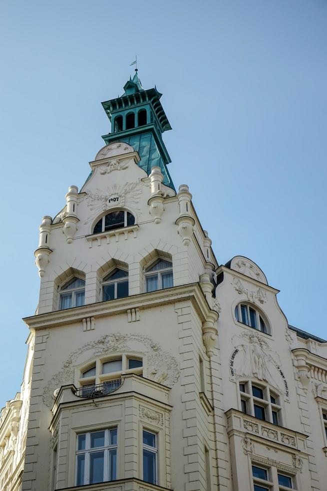 Praga, República Checa, 2014. Bloque de apartamentos en el barrio judío de Praga. foto